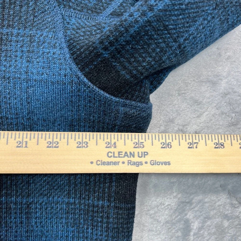 The North Face Fleece Pullover Mens XXL Blue Plaid Quarter Zip Sweater Jacket
